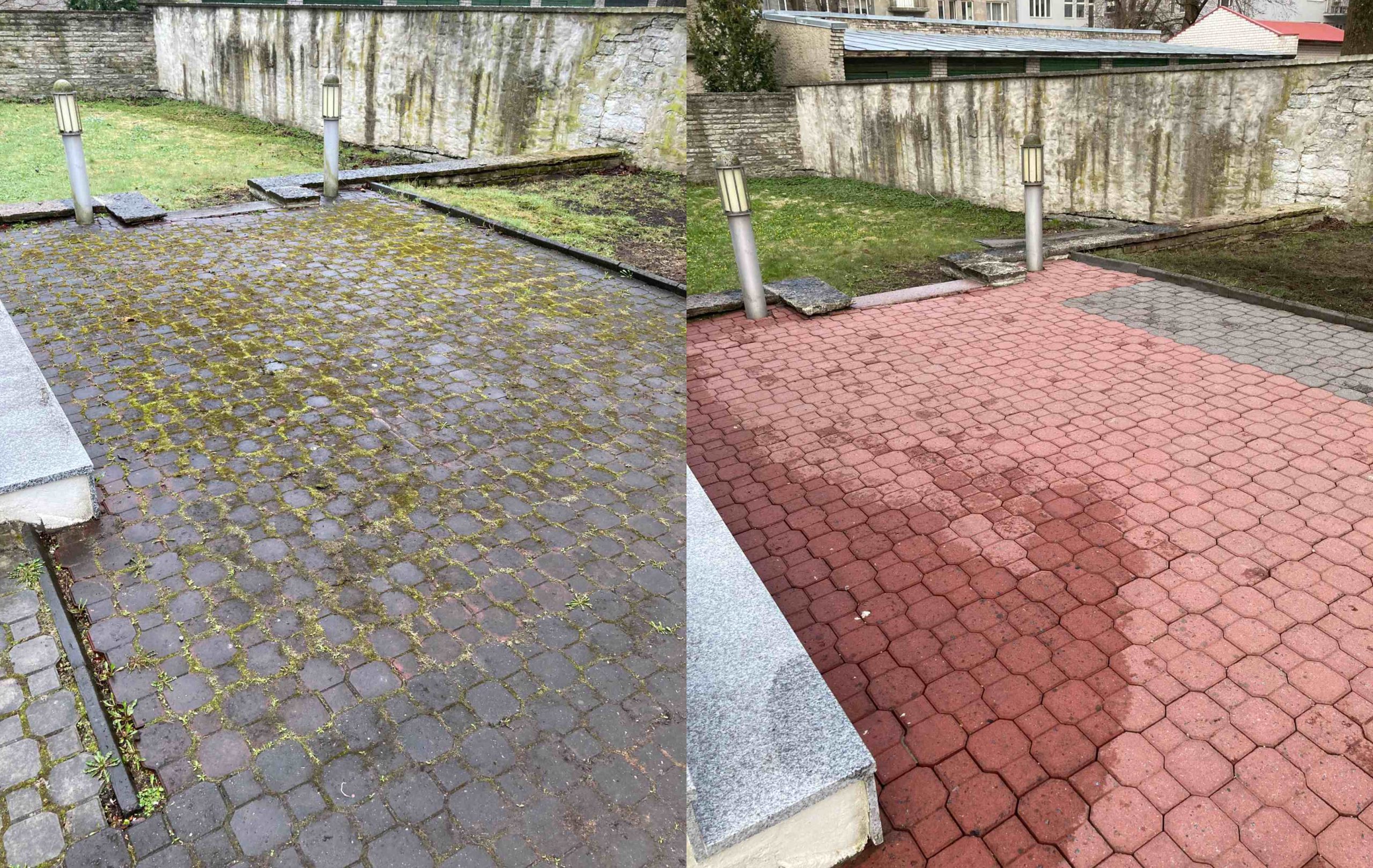 Tänavakivi kuumavee survepesu